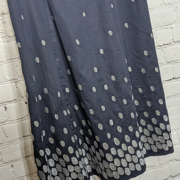 Ann Taylor Navy Silver Metallic Dress 0P Petite - Picture 6 of 7